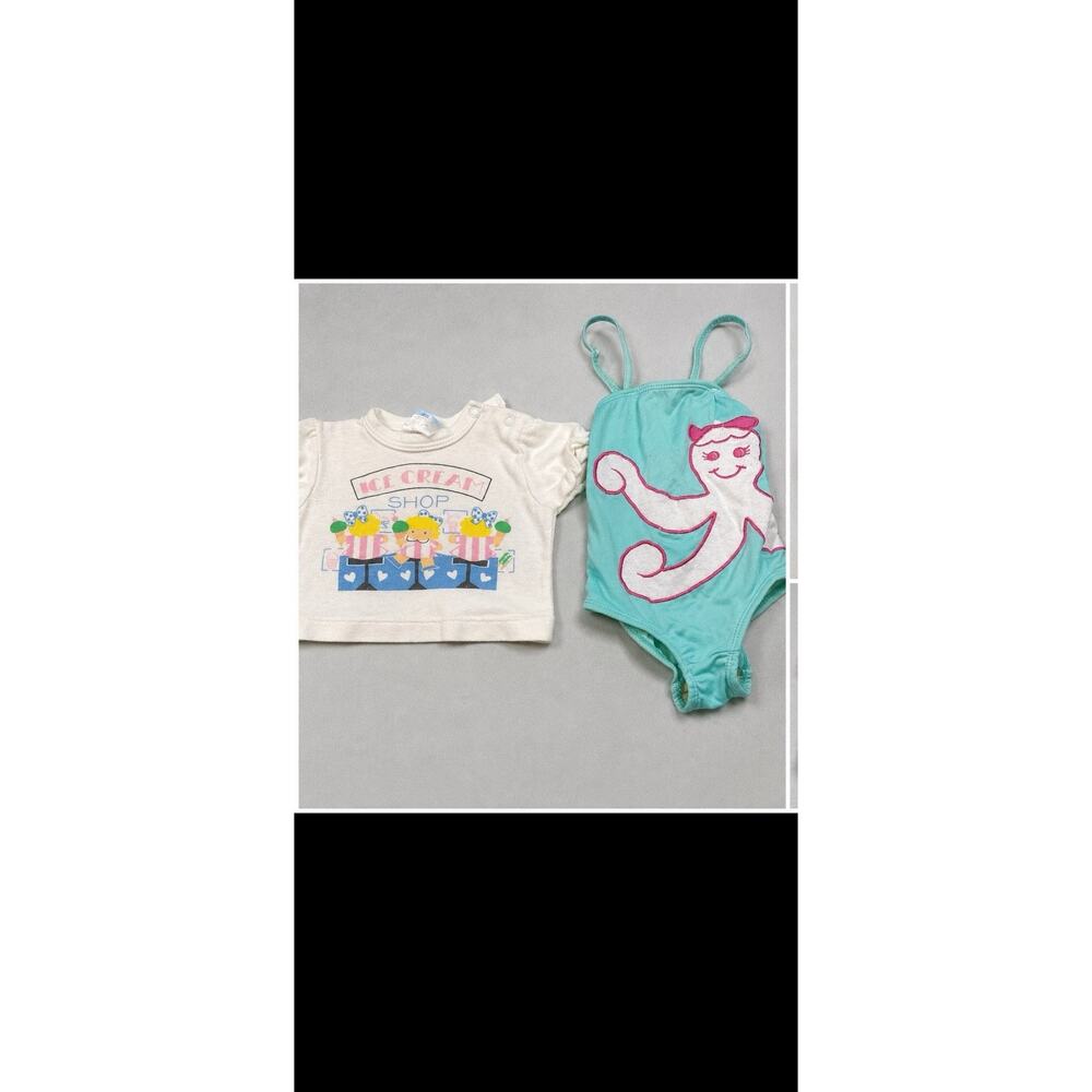 Vintage Baby Clothing Lot Cute Graphic Boutique Infant Retro 80s 90s